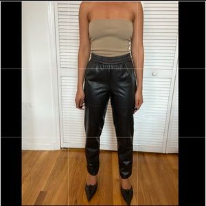 Tibi Faux leather jogger